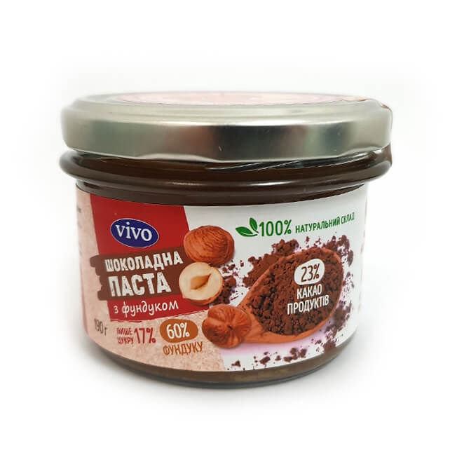 Паста орехово-шоколадная 60% фундука, 190 г