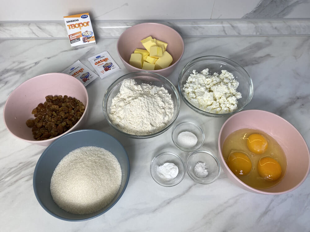 Ингредиенты для творожного кекса